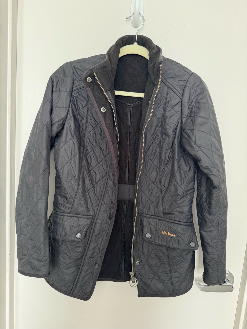 Barbour Quilted Cavalry Jacket in Black - Picture 2 of 7